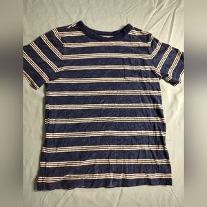Carter's blue and white striped shirt sleeve shirt size 7